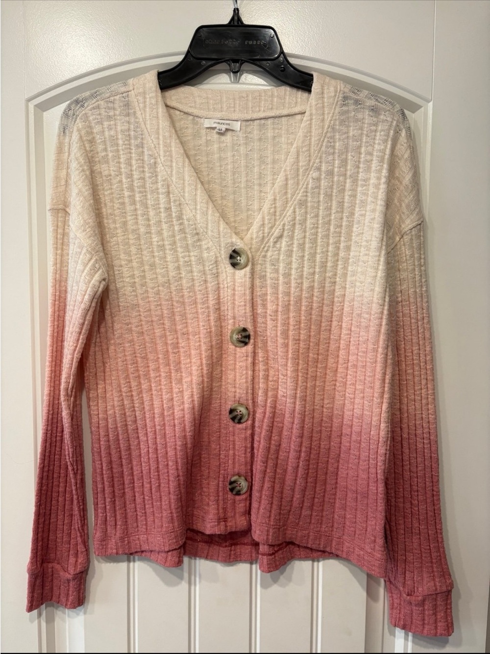 Maurice’s S Pink Ombre Button Up Sweater NWOT